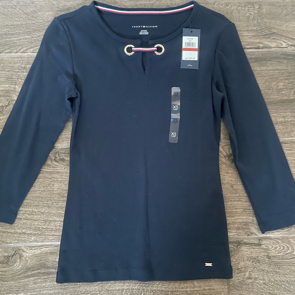 Tommy Hilfiger Dark Blue Long Sleeve women’s tee